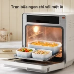 TJean Lò nướng hơi nước  không dầu 18L , cảm ứng màu ,Lò nướng gia dụng đa chức năng(12 tháng) — ảnh 4