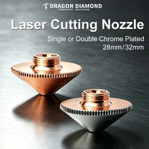 Vòi phun laser kim cương rồng Dia.28 / 32mm H15 Calibre 1.0-5.0 Vòi phun laser hàn một / hai lớp cho máy cắt laser sợi quang Precitec WSX Raytools