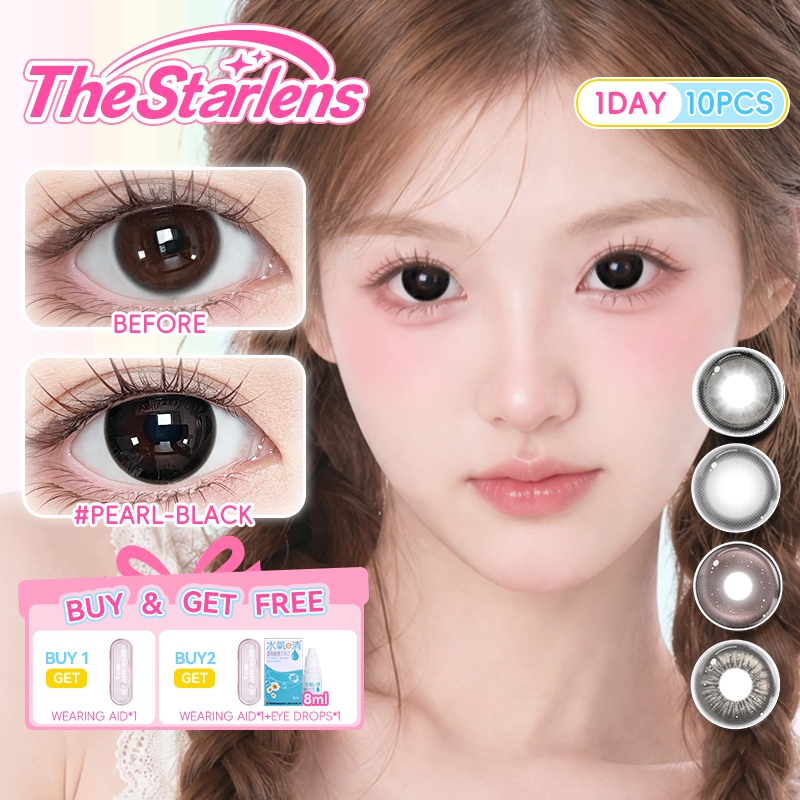 Kính áp tròng The Starlens10 chiếc lens 1 ngày Thiết kế dễ thương Đường kính 14.2-14.5 Thích hợp cho mắt to có độ (0-8)