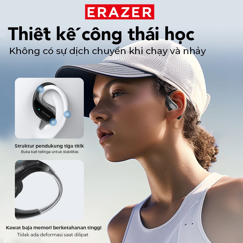 ERAZER  XT80 Pro Tai nghe không dây  Bluetooth 5.4 OWS Tai nghe Bluetooth Tai nghe thể thao chống nước HiFi Micro giảm tiếng ồn | BigBuy360 - bigbuy360.vn