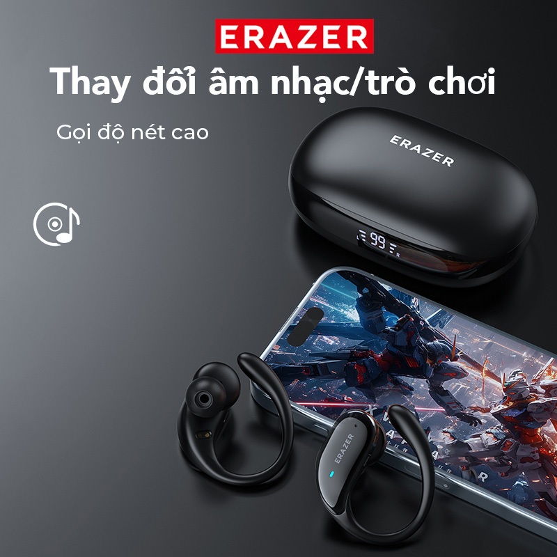 ERAZER  XT80 Pro Tai nghe không dây  Bluetooth 5.4 OWS Tai nghe Bluetooth Tai nghe thể thao chống nước HiFi Micro giảm tiếng ồn | BigBuy360 - bigbuy360.vn