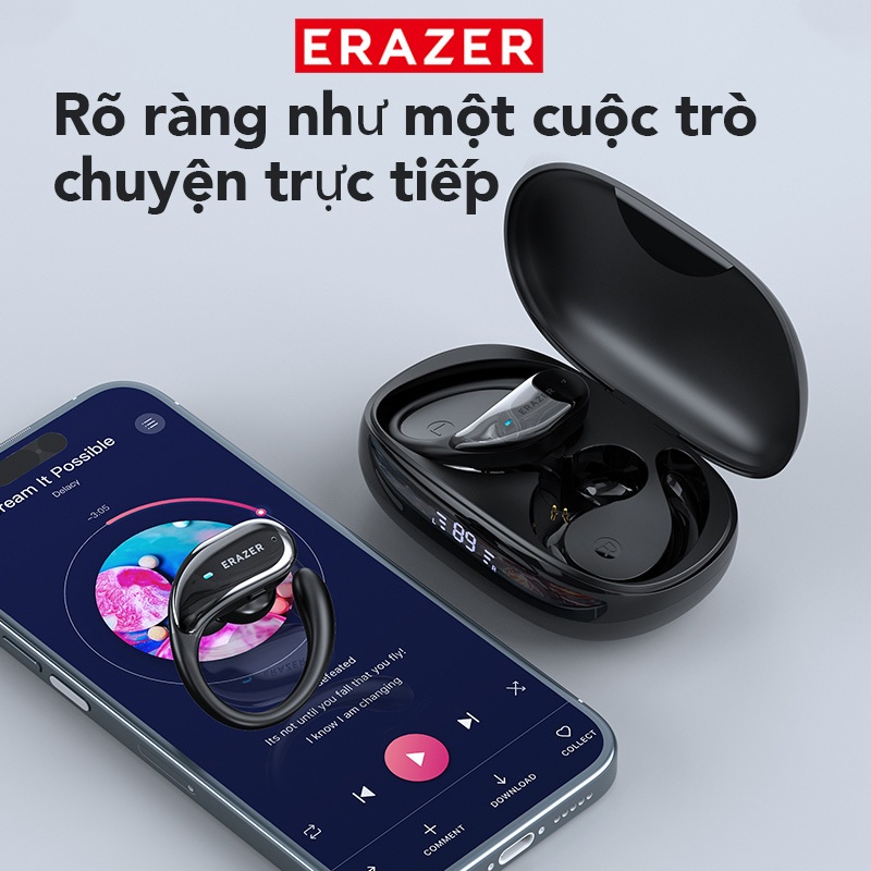 ERAZER  XT80 Pro Tai nghe không dây  Bluetooth 5.4 OWS Tai nghe Bluetooth Tai nghe thể thao chống nước HiFi Micro giảm tiếng ồn | BigBuy360 - bigbuy360.vn