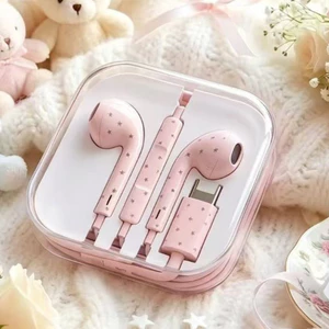 Từ xa Truyền Nước Họa Tiết Ngôi Sao Sơn Họa Tiết Hoạt Hình Điều Khiển Dây Với Lúa Mì type-c Điện Thoại Di Động Tai Nghe Có Dây