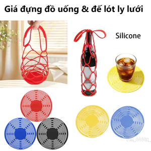 Hộp Đựng Rượu Silicon Gấp Có Thể Tái Sử Dụng Coaster Chai Rượu Giỏ Đựng Đồ Cho Du Lịch Tiệc Uống Nhà Bếp cingvn