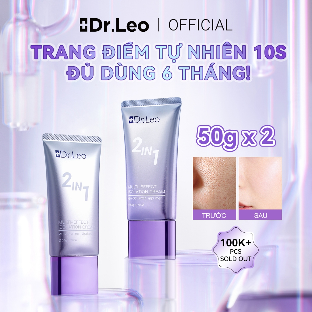 Kem Lót Dr.Leo Trang Điểm 50g*2, Che Lỗ Chân Lông, Làm Sáng Tông Màu Da