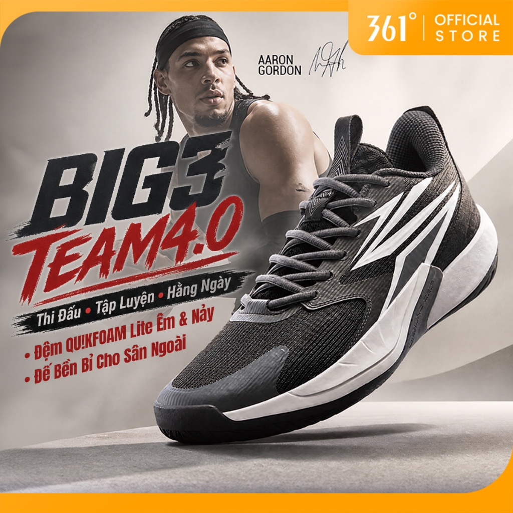 Giày bóng rổ nam 361 độ BIG3 team 4 Giày bóng rổ chuyên nghiệp 672621104 672621113