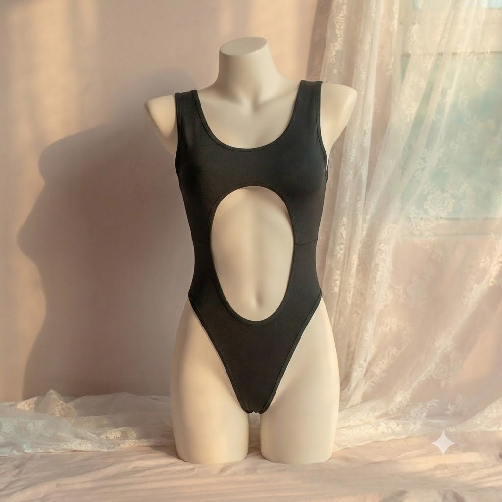 KO KO đồ lót tình dục khoét sâu hở đáy quần jumpsuit nữ cảm giác đồ