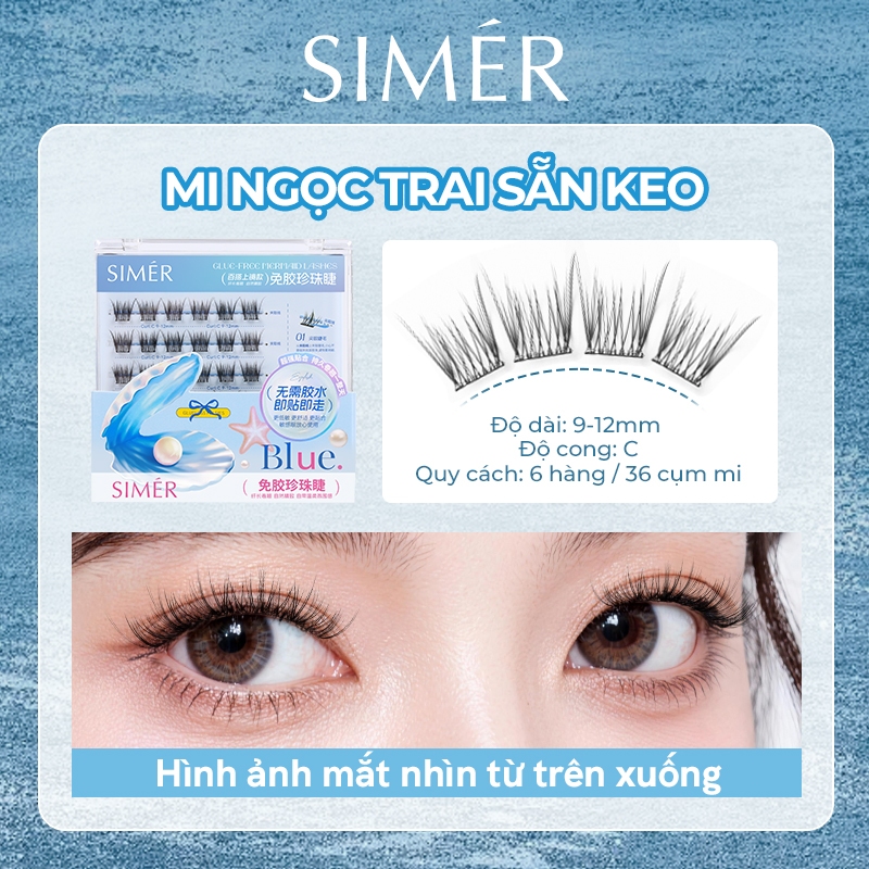 MLEN DIARY Lông Mi Giả Sẵn Keo Tự Dính SIMÉR Sợi Mi Siêu Nhẹ, Không Cộm Mắt, Tái Sử Dụng Nhiều Lần | BigBuy360 - bigbuy360.vn