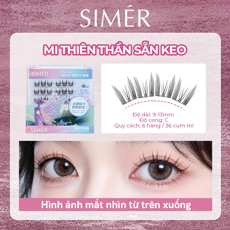 MLEN DIARY Lông Mi Giả Sẵn Keo Tự Dính SIMÉR Sợi Mi Siêu Nhẹ, Không Cộm Mắt, Tái Sử Dụng Nhiều Lần | BigBuy360 - bigbuy360.vn