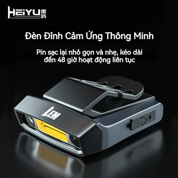 HeiYu Lem L300 LED đèn pin đội đầu siêu sáng pin trâu đèn tích điện mini đèn cắm trại đèn camping đèn bin đèn pha đèn pin sạc đèn kẹp mũ câu cá EDC USB đèn soi trứng gà đèn soi ếch đèn pin chống nước 