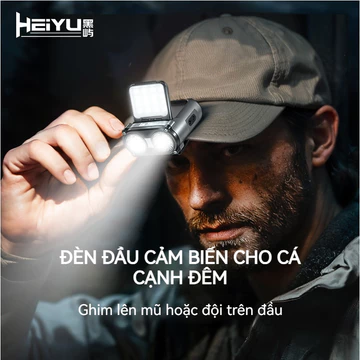 HeiYu Lem L500 LED đèn pin đội đầu siêu sáng pin trâu đèn tích điện mini đèn cắm trại đèn camping đèn bin đèn pha đèn pin sạc đèn kẹp mũ câu cá EDC USB đèn soi trứng gà đèn soi ếch đèn pin chống nước 