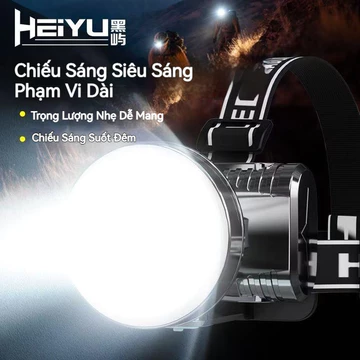 HeiYu Lem L516 LED đèn pin đội đầu siêu sáng pin trâu đèn tích điện mini đèn cắm trại đèn camping đèn bin đèn pha đèn pin sạc câu cá EDC USB đèn soi trứng gà đèn soi ếch đèn pin chống nước đèn chạy bộ