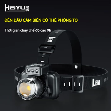 HeiYu Lem L06 LED đèn pin đội đầu siêu sáng pin trâu đèn tích điện mini đèn cắm trại đèn camping đèn bin đèn pha đèn pin sạc câu cá EDC USB Zoom đèn soi trứng gà đèn soi ếch đèn pin chống nước đèn chạ