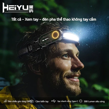 HeiYu Lem L5K LED đèn pin đội đầu siêu sáng pin trâu đèn tích điện mini đèn cắm trại đèn camping đèn bin đèn pha đèn pin sạc câu cá nam châm EDC USB đèn soi trứng gà đèn soi ếch đèn pin chống nước đèn