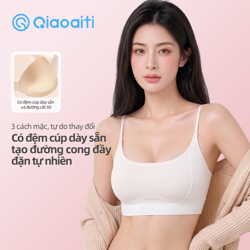 Áo Lót Nữ Áo ngực áo lót mặc được nhiều kiểu Qiaoaiti Bra Mút Giọt Nước Dày 3CM Không Gọng Tàng Hình Nâng Tự Nhiên Không Lộ Viền(2662)