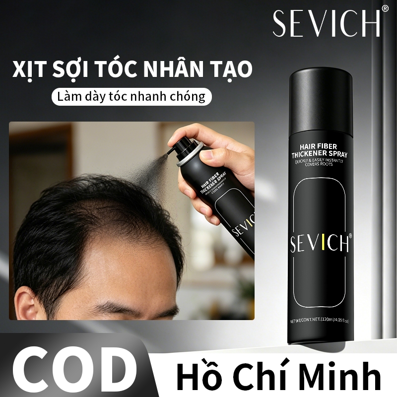 SEVICH Chất Làm Dày Tóc Xịt Chống Thấm Nước Sợi Dày Xịt Tóc Có Vòi Phun Chăm Sóc Điều Trị Rụng Tóc 120ML