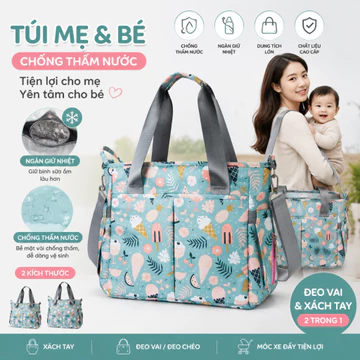 FUNTRAVEL Túi mẹ Túi đựng tã lót đa năng cho mẹ bỉm sữa túi xách túi bỉm sữa
