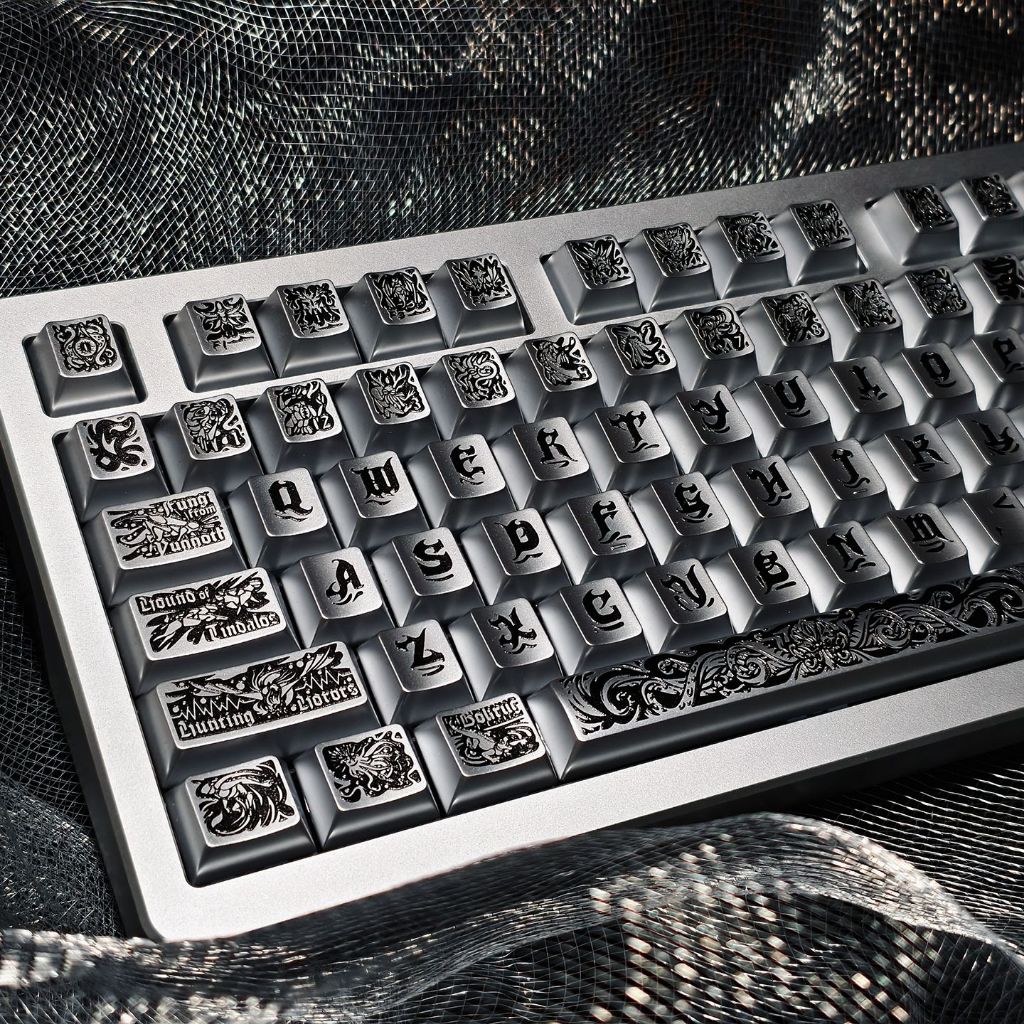 Các vị thần cổ đại Lớp phủ kim loại PBT Keycaps Cherry Profile 5 mặt Dye Sub Keycaps cho bàn phím cơ