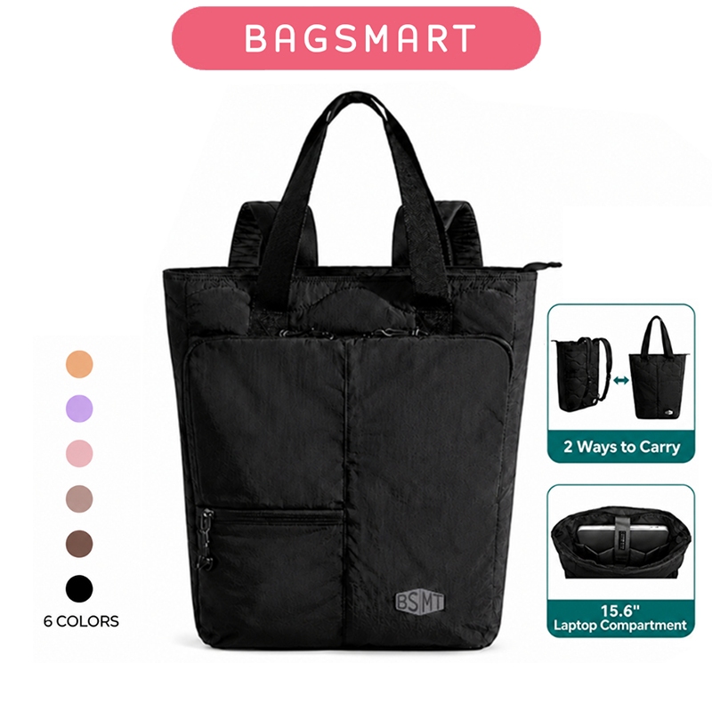 BAGSMART Ba lô Tote Đựng Laptop 15.6 Inch Đa Năng, Chống Sốc Nhẹ, Nhiều Ngăn Tiện Lợi, Phong Cách Công Sở Đi Làm