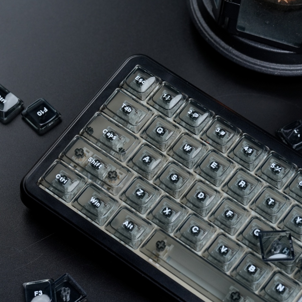 Clear PC Xám Cấu Hình Thấp 126 Phím Tỏa Sáng Thông Qua Tùy Chỉnh Keycaps Bộ Cho Cherry Gateron MX Switch Bàn Phím Cơ | BigBuy360 - bigbuy360.vn