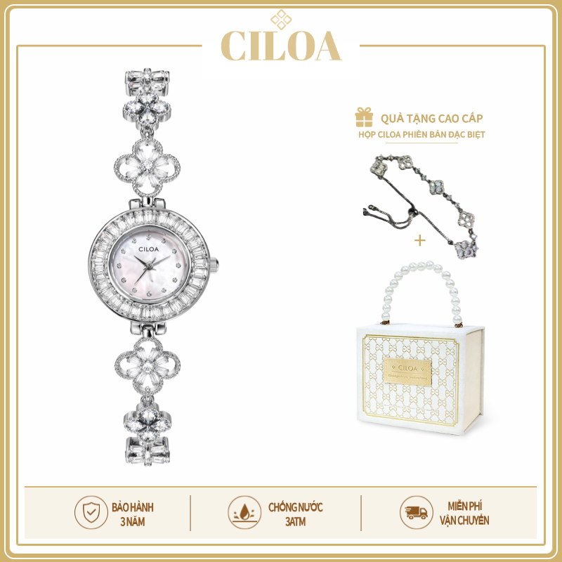 CILOA-Nữ Đẹp Mặt Số Nhỏ Dây Đeo Tay Thanh Lịch Chống Thấm Nước Đồng Hồ Nữ-642