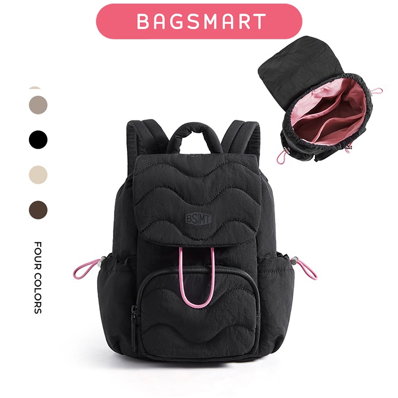 BAGSMART SOUND Balo Laptop Chống Sốc Nữ Cao Cấp, Ngăn Riêng Máy Tính Bảo Vệ An Toàn, Chất Liệu Chần Bông Siêu Nhẹ