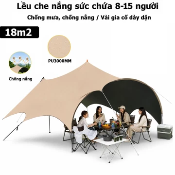 Lều cắm trại Glamping 8-15Ng,Lều bạt tán Lều cắm ngoài trời với,Đổi Dùng Đi Cắm Trại Dã Ngoại