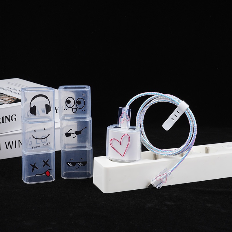 [Vignette] - COD Bộ 5 miếng bảo vệ sạc Tương thích với mẫu đường dây đơn giản IP 18/20W