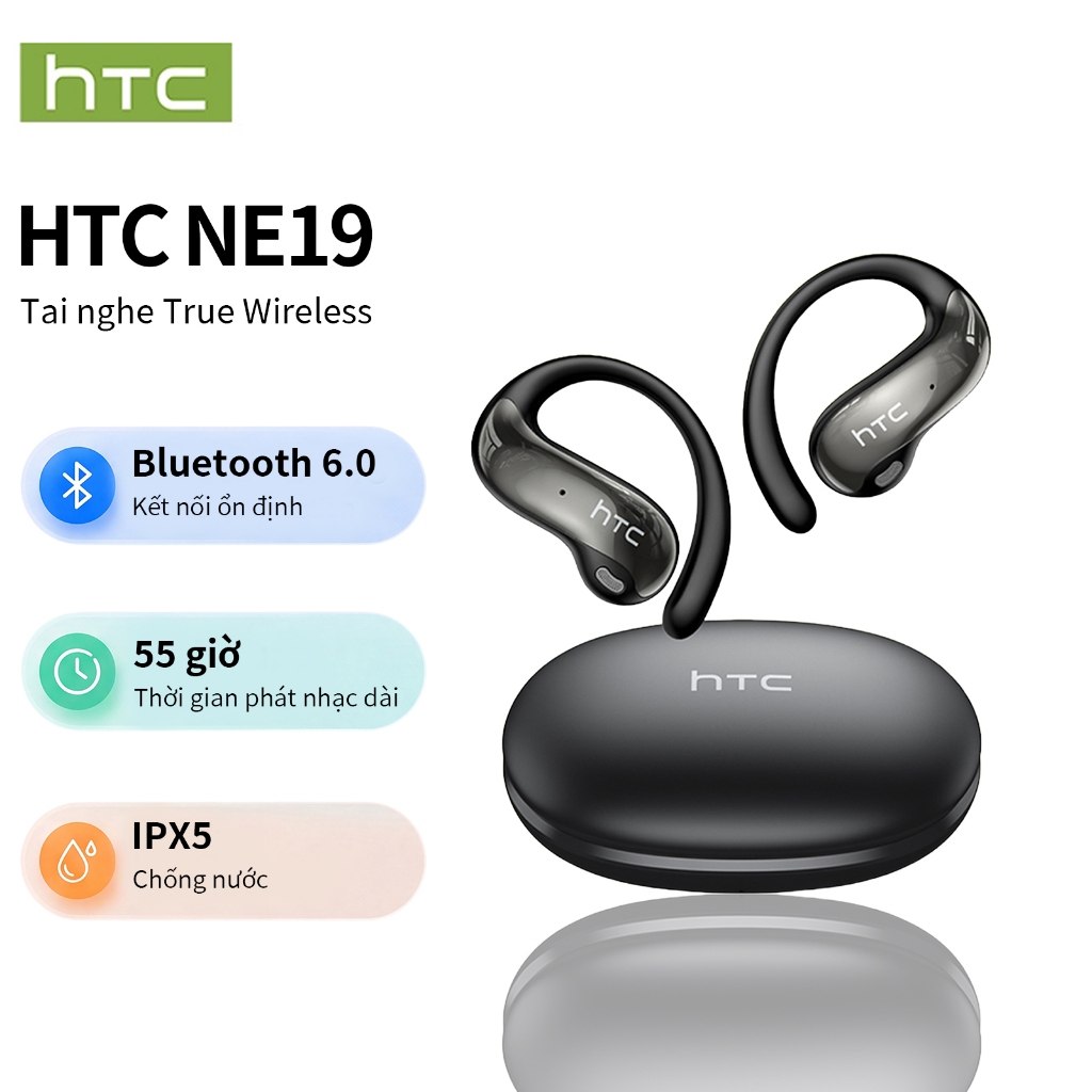 Tai nghe phiên dịch HTC NE19 – Gọi điện bằng AI, Điều khiển bằng cảm ứng và Giao hàng nhanh 24 giờ Bluetooth 6.0 3D tai nghe bluetooth móc tai | BigBuy360 - bigbuy360.vn