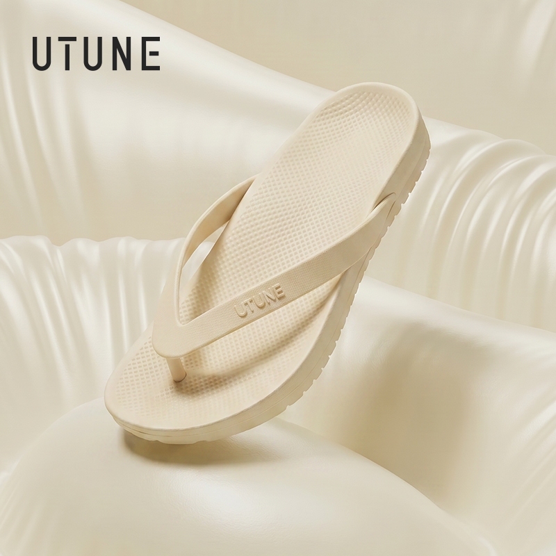 UTUNE Dép xỏ ngón có hỗ trợ vòm chân, dép xỏ ngón đi biển dành cho nữ, chất liệu EVA, chống trơn trượt, dép đế bằng thoải mái dành cho cả nam và nữ.
