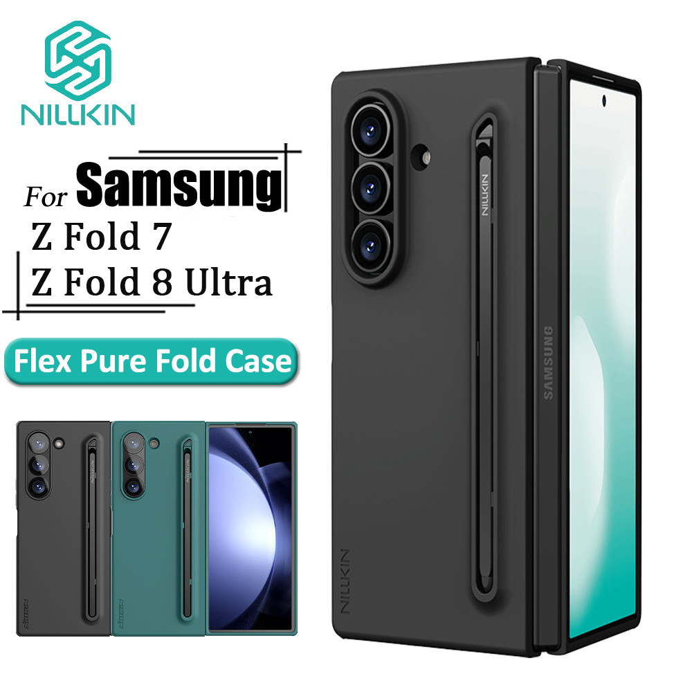 Ốp Lưng Nillkin Flex Pure Fold Dành Cho Samsung Galaxy Z Fold7 / Fold 8 Ultra Có Hộp Đựng Bút Bảo Vệ Chống Rơi (Phiên Bản S Pen)