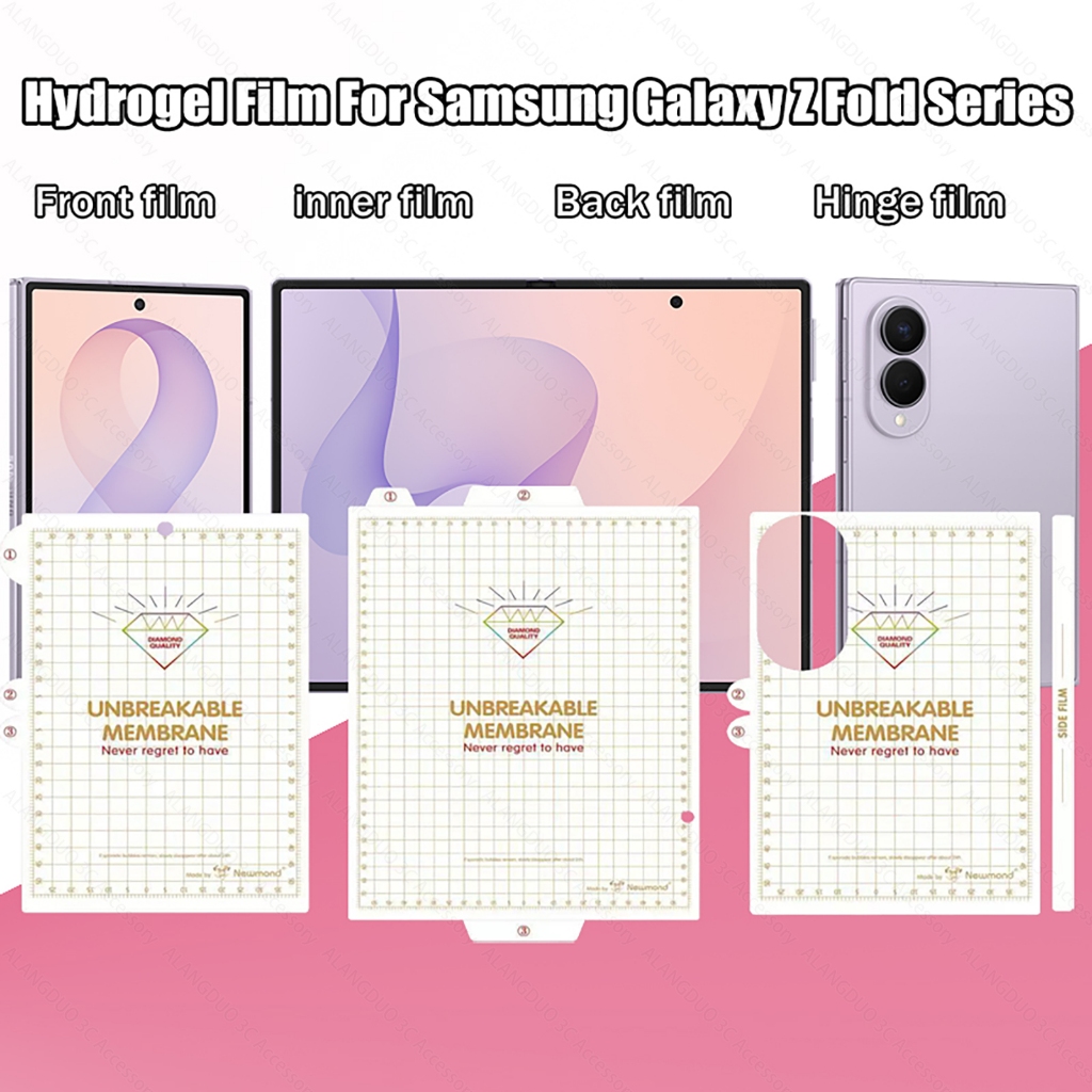 Dành Cho Samsung Galaxy Z Fold 8 7 6 5 4 3 Matte Hydrogel Film ZFold 8 Soft HD Chống Vân Tay Full Mặt Trước Mặt Sau Bảo Vệ Màn Hình Fold8 Ultra 5G Không Kính