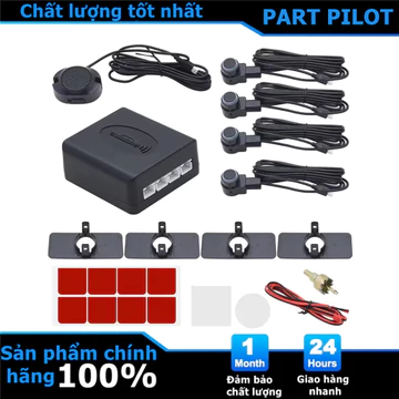 Cảm biến đỗ xe ô tô 4 cảm biến đỗ xe phía sau, Bộ cảm biến đỗ xe phía sau, Hệ thống dự phòng lùi tự động Acoustic (Đen)