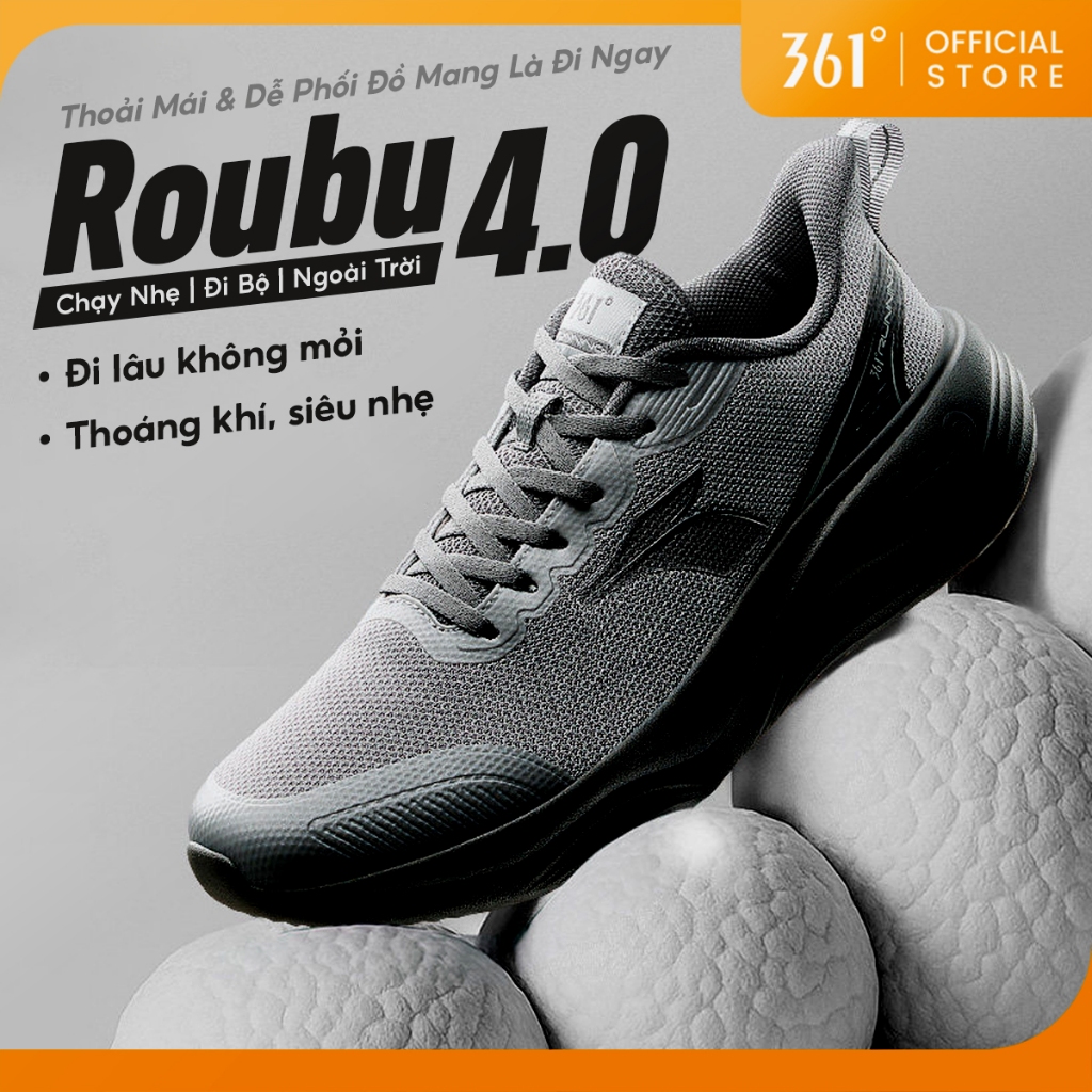 [5KM+]361 Độ Roubu / Softflow 4 Giày Thể Thao Nam Thu Đông Lưới Mới Thoáng Khí Nhẹ Chạy Bộ Đế Mềm Chống Sốc Giày Đi Lại 672512239 672542217F