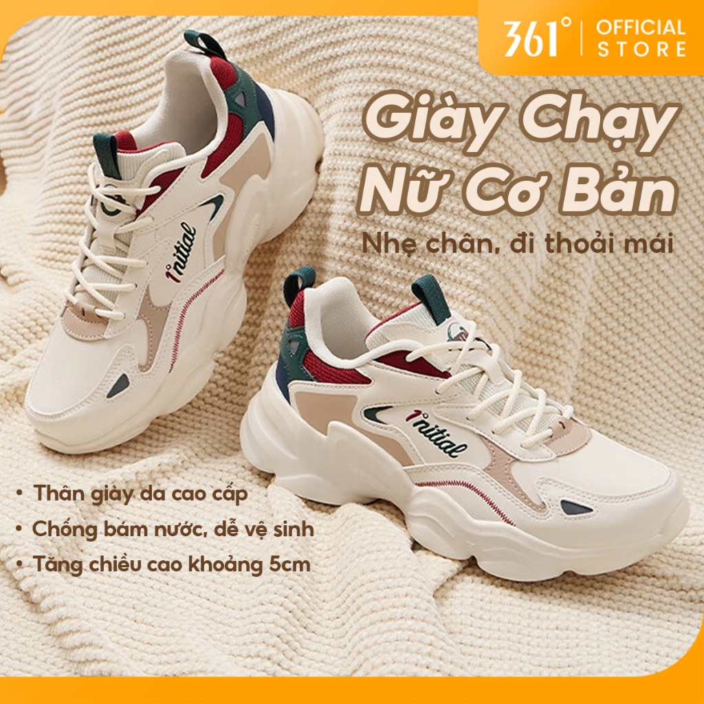 Giày thể thao 361 DEGREES 682336761F chống trượt tăng chiều cao thời trang dành cho nữ