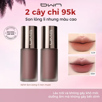 Bộ 3 Son Bóng Lì BWN Velvet Matte Son Lì Màu Mịn Như Nhung Độ Che Phủ Tốt Son Môi Dạng Kem
