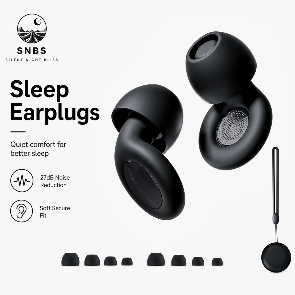 Nút tai khi ngủ, khử tiếng ồn 27 dB, lý tưởng cho giấc ngủ, du lịch, làm việc và xe máy, bao gồm 4 cặp đầu tai có thể tái sử dụng