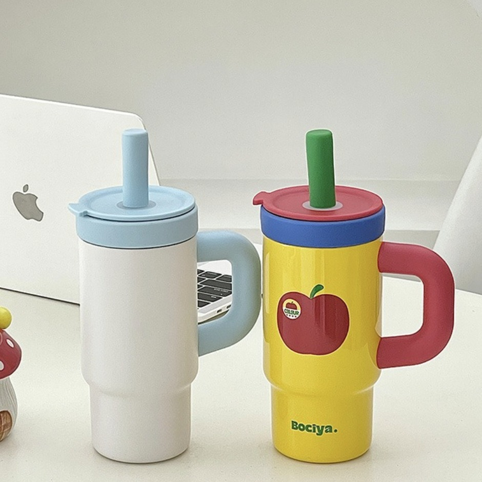 [bociya Icemaster Cup] Cốc giữ nhiệt lót thủy tinh có giá trị cao 500ML Cốc giữ nhiệt lạnh + Tay cầm di động cho bé gái Mùa hè | BigBuy360 - bigbuy360.vn