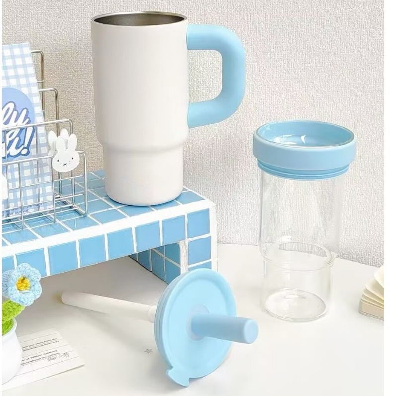 [bociya Icemaster Cup] Cốc giữ nhiệt lót thủy tinh có giá trị cao 500ML Cốc giữ nhiệt lạnh + Tay cầm di động cho bé gái Mùa hè | BigBuy360 - bigbuy360.vn