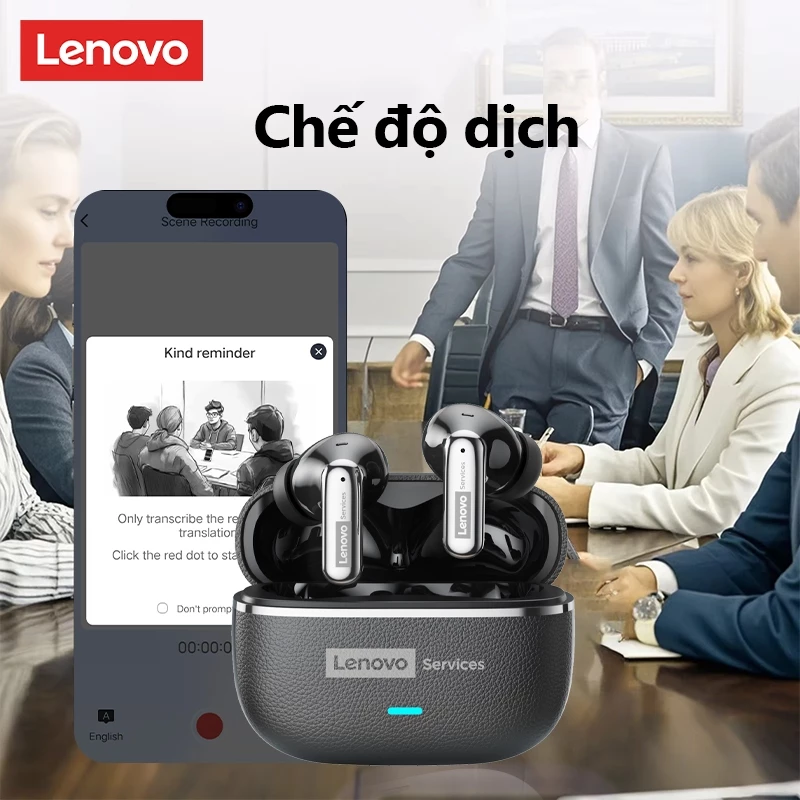 Tai nghe Bluetooth Lenovo LE208 AI sản phẩm chính