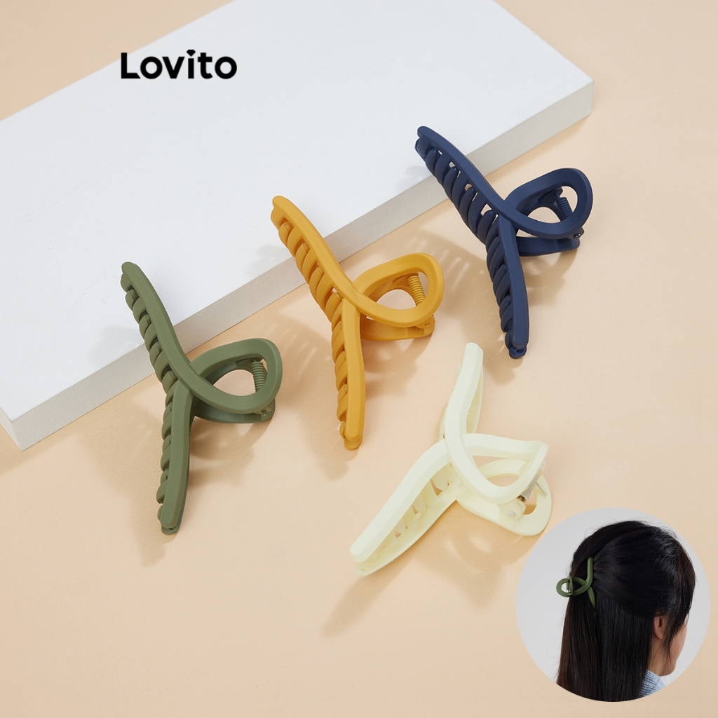 Lovito Kẹp Tóc Cơ Bản Kẹp Tóc Thời Trang Bé Gái Phong cách thường ngày Cho Nữ L004003
