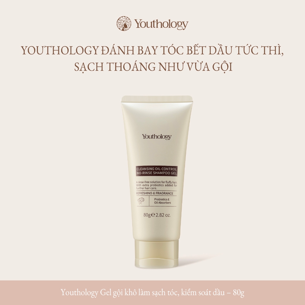 Youthology Gel Tạo Phồng Tóc Khô 80g Dưỡng Tóc Không Cần Xả Tạo Kiểu Bồng Bềnh Kiểm Soát Dầu Không Cặn Trắng