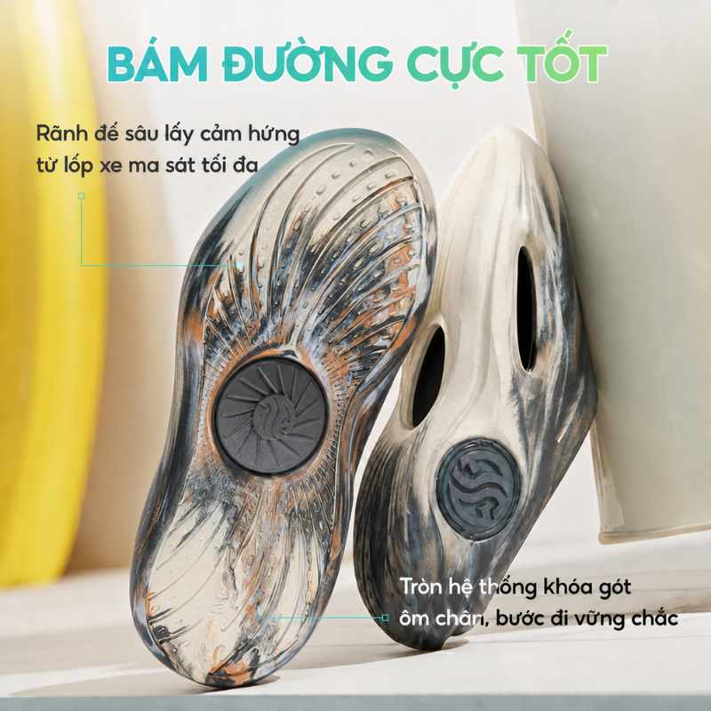 Dép 361 Độ Nam Nữ Cá Voi 2.0 Dép Thoáng Khí Chống Trơn Trượt Bounce Dép Cho Ngoài Trời 672421103 | BigBuy360 - bigbuy360.vn