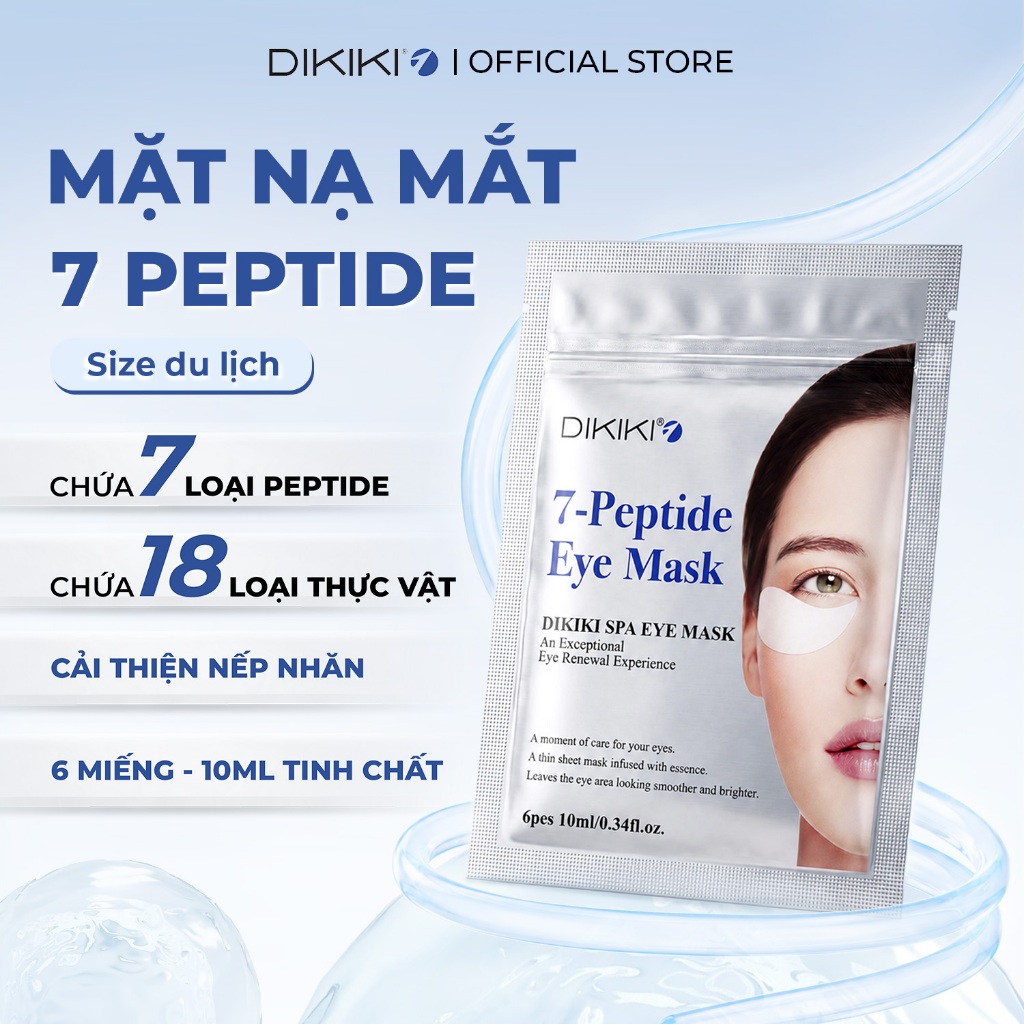 Miếng dán mặt nạ mắt DIKI SPA Noble Snake Peptide, Kích thước du lịch, Hydrating, De-Puffing, Giảm quầng thâm, Túi mắt, nếp nhăn & chân quạ, Làm sáng mắt mệt mỏi