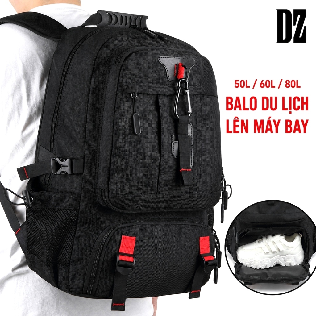 COD 50/60/80L Balo du lịch nam chống nước Balo đựng laptop 15.6/17/18 inch balo nam đi làm quần áo