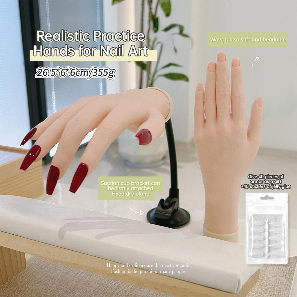 Limitpretty mô hình tay thực hành làm móng, tay giả uốn cong, dụng cụ tập luyện làm móng chuyên nghiệp