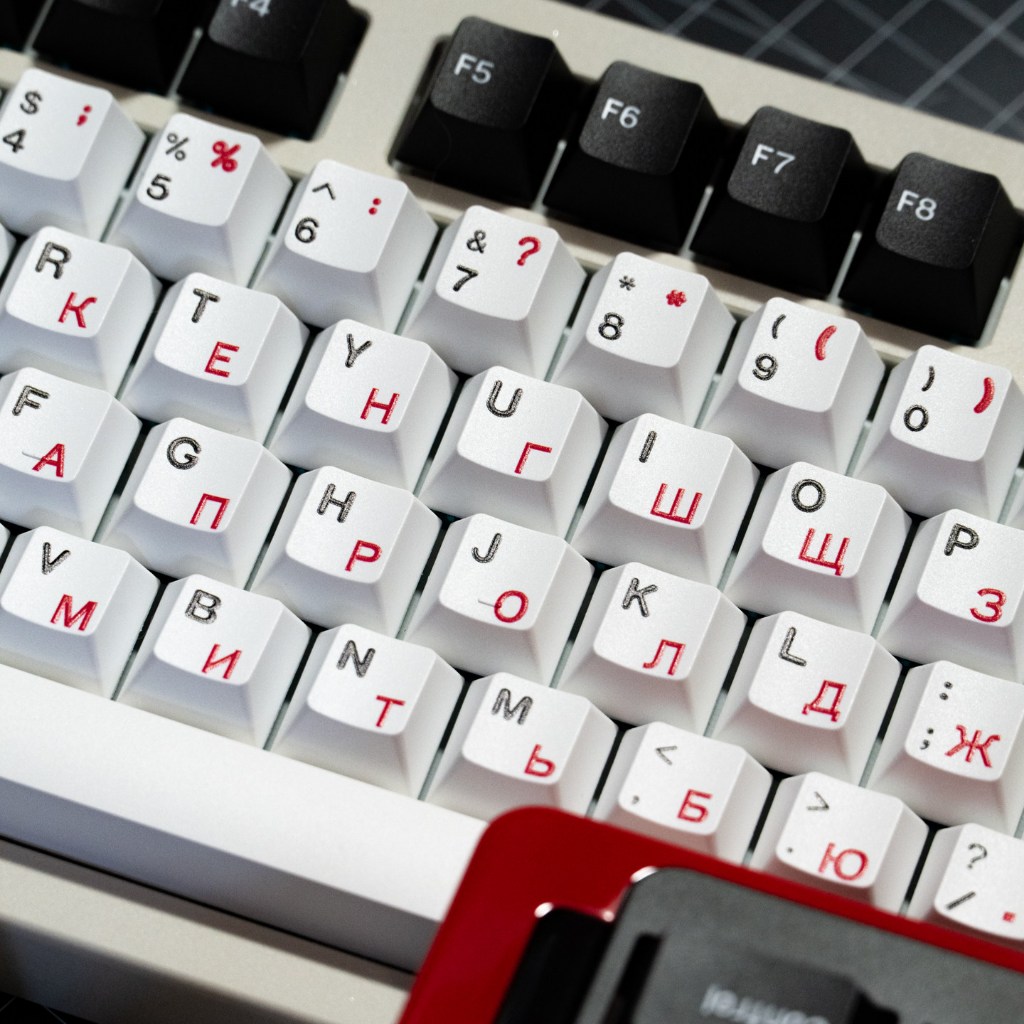 Taptempo WOB BOW Keycaps doueble shot PBT gốc đỏ Nga Nhật Bản Cherry hồ sơ keycap bộ cho bàn phím cơ | BigBuy360 - bigbuy360.vn