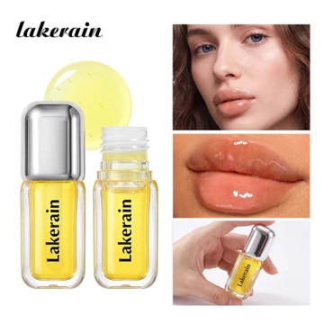 Son dưỡng môi cay Lakerain, Son bóng môi có độ bóng cao giống như thủy tinh trong suốt, Serum tạo bọt môi, Giảm nếp nhăn môi, Trang điểm môi công thức cay không dính cho môi Pout tự nhiên