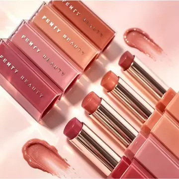 Fenty Beauty của Rihanna Son Môi Bóng Lâu Dài Dưỡng Ẩm Bóng Son Dính Nhiều Màu Hồng Khỏa Thân Trang Điểm Hàng Ngày