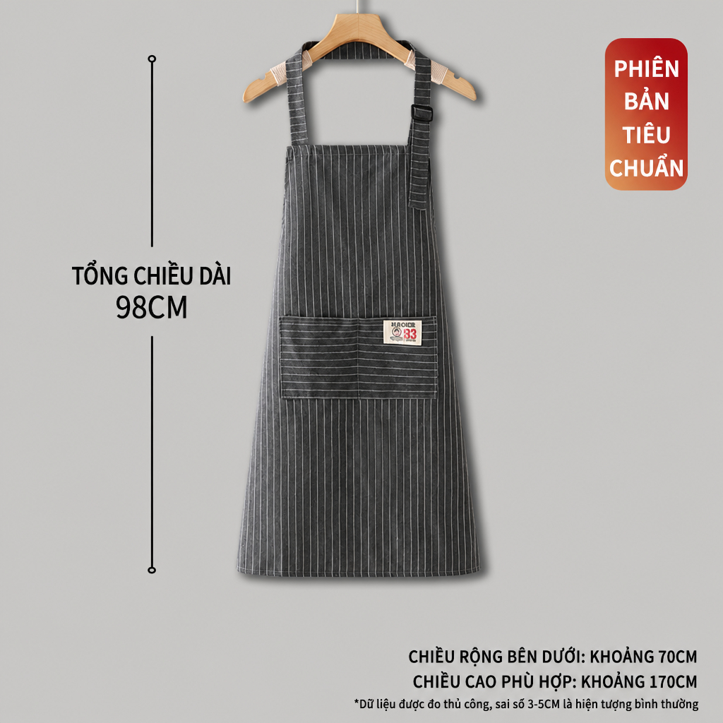Tạp dề cotton nguyên chất, chống dầu, nhẹ và thoáng khí dành cho nam và nữ này phù hợp với các thiết lập gia đình khác nhau, cũng như nhà hàng và văn phòng. | BigBuy360 - bigbuy360.vn